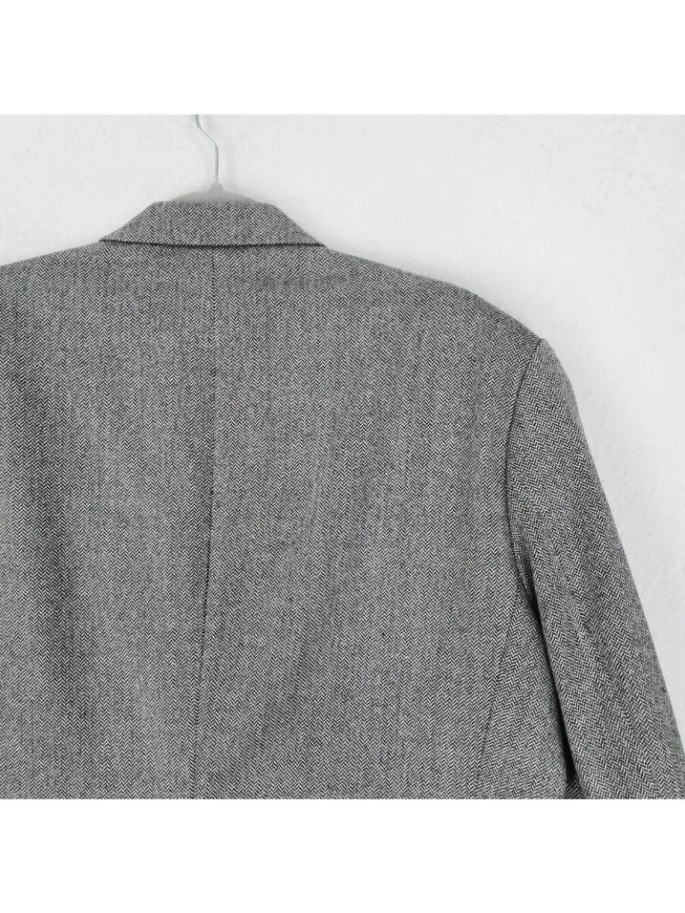 Hiltl Jacket Mens EU 52 US 42 Gray Wool Herringbone Blazer Sport Coat Two Button